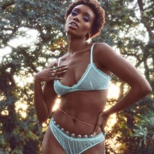 Savage X Fenty sparkle puff bralette